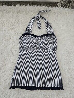 Diviine ModesTee pin-up halter-style tankini swim top.